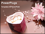 PowerPoint Template - wedding rings with flower