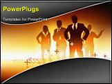 PowerPoint Template - A team of experts. Vector illustration.