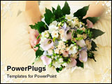 PowerPoint Template - Bridal bouquet in the hands of the bride