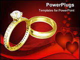 PowerPoint Template - wedding rings 3d