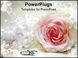 PowerPoint Template - abstract wedding image with bridal hairpiece and rose