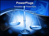 PowerPoint Template - Digital illustration of weight scale in color background