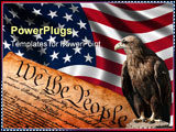 PowerPoint Template - eagle in front of the american flag