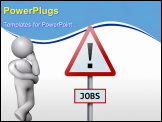 PowerPoint Template - Jobs word on road sign