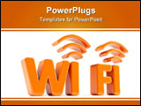 PowerPoint Template - 3d icon of wifi concept on white