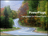 PowerPoint Template - a rural road winds through the vermont countryside during autumn