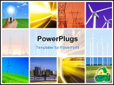PowerPoint Template - collage of electric power and innovative energy industry