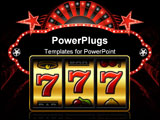 PowerPoint Template - Vector illustration of 777 - winning in slot machine
