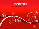 PowerPoint Template - Winter red floral background (christmas greeting card)