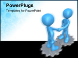 PowerPoint Template - Computer generated images Working Together