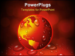 PowerPoint Template - planet earth and goblal warming at risk