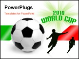 PowerPoint Template - A soccer ball and national flag on white background