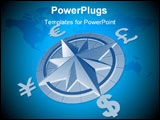 PowerPoint Template - Money concept with symbols of Dollar Euro Pound and Yen
