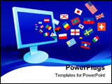 PowerPoint Template - earth surface is tiled over with flags of all nations