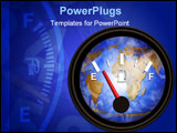 PowerPoint Template - We are running on empty and encreasing our dependency on oil.