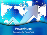PowerPoint Template - graph with world map and grid in background