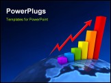 PowerPoint Template - Growing a color chart on the globe, in Europe