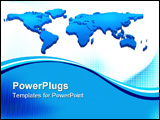 PowerPoint Template - 3d map of the world on a white background