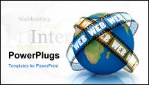 PowerPoint Template - 3D rendered. Isolated on white. World of Web