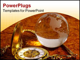 PowerPoint Template - Glass Globe and Pocket Watch