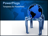 PowerPoint Template - 3d people holding the globe.