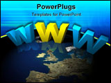 PowerPoint Template - WWW with earth. 3d Very beautiful three-dimensional illustration.