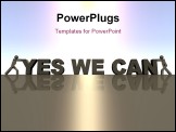 PowerPoint Template - Yes we can written in 3d on the horizon