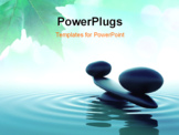 PowerPoint Template - A balance stone in a zen water